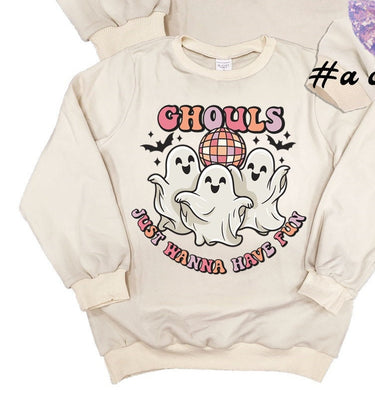 Retro Halloween Baby Outfit: "Ghouls Just Wanna Have Fun" Sweatsuit