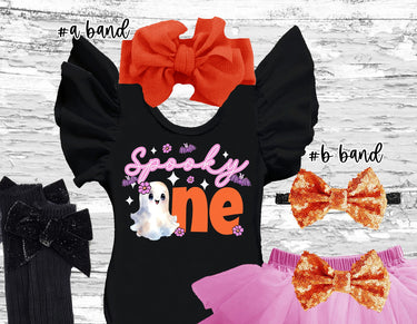 Spooky one 1st Birthday Outfit, Halloween Ghost Tutu Set
