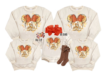 Fall Family Sweatshirts: Thanksgiving Mouse Outfit, Retro Halloween