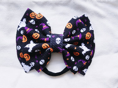 Halloween Messy Bow Headband: Spooky Ghost, Pumpkin, Witch