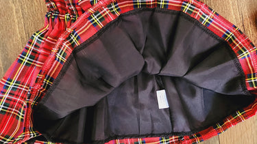 Red Tartan Paper Bag Waist Skirt: Girls Christmas Outfit