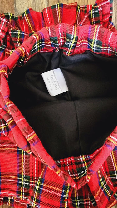 Red Tartan Baby Boy Shorts: Soft Plaid Christmas Outfit