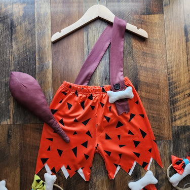 Prehistoric Cave Girl Costume Dress: Halloween Cave man with plush club