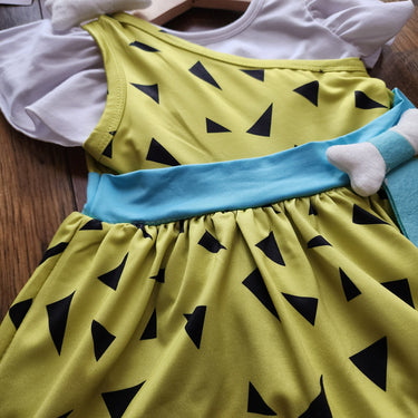 Prehistoric Cave Girl Costume Dress with Headband