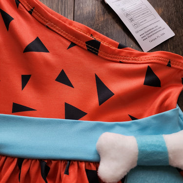 Prehistoric Cave Girl Costume Dress: Halloween Cave man with plush club