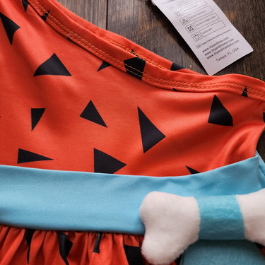 Prehistoric Cave Girl Costume Dress with Headband