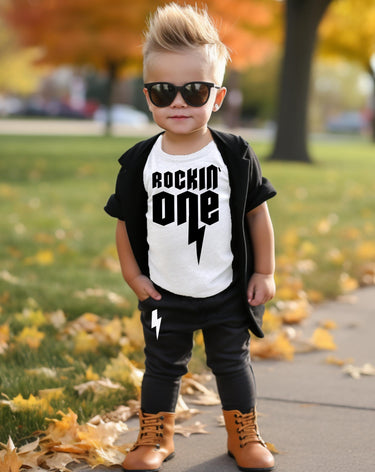 Rockin' One Birthday Outfit: Soft First Birthday Boy Pant Set