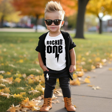 Rockin' One Birthday Outfit: Soft First Birthday Boy Pant Set