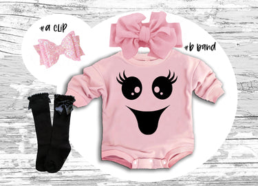 Pink Ghost Baby Romper: Spooky 1st Halloween or Birthday Outfit, costume