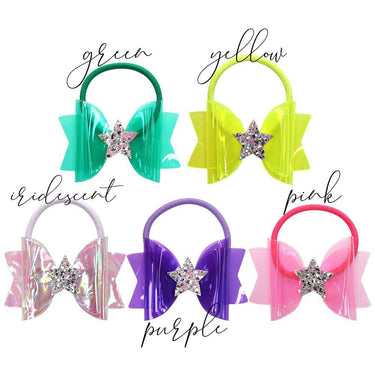 Jelly Bow Star Pony-O: Glitter Hair Tie