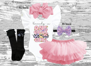 Dinosaur 1st Birthday Outfit Girl, Tutu Bloomer Set