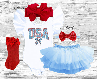 4th of July Girl Outfit: Patriotic Tutu Bloomer Set