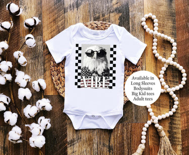 USA Baby Bodysuit, 4th of July Eagle Vibe Shirt