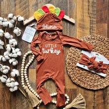 Thanksgiving Baby Outfit: Little turkey Soft Bamboo romper, my 1st Thanksgiving