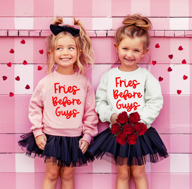 Fries Before Guys®  Sweatshirt - Valentine's Day Cozy Sweatshirt