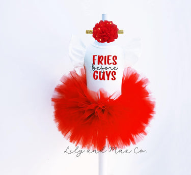Fries Before Guys® Valentine's Day Birthday Girl Outfit: Leotard, red Tutu