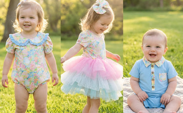 Easter Spring girls egg floral Bow Back Tutu Dress