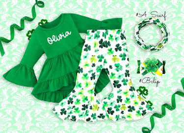 Personalized St. Patrick's Day Girl Pant Set
