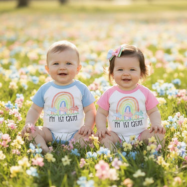 My 1st Easter Bodysuit, Rainbow Bunny Outfit