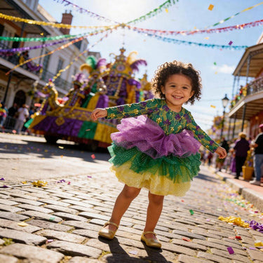 Mardi Gras Tutu Dress: Fluffy Baby Girl Outfit