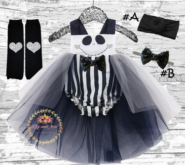Girls Skeleton Romper Halloween Costume Romper