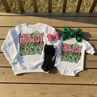 St. Patrick's Day girl Outfit,  St. Patrick's Day super soft cozy warm sweatshirt