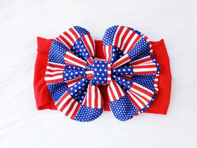 4TH OF JULY MESSY BOW HEADWRAP ORCLIP13