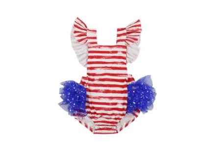 AMERICAN FLAG BABY TUTU ROMPER