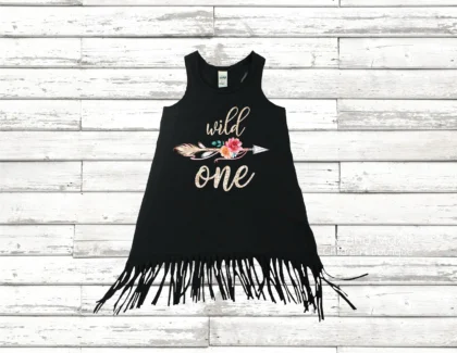 BOHO WILD ONE ARROW FRINGE DRESS1