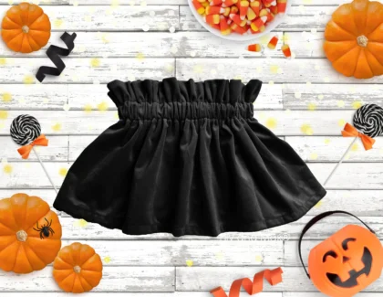 HALLOWEEN GIRLS VELVET SKIRT