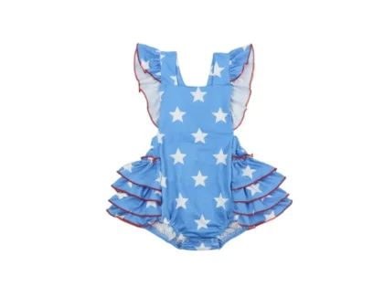 STAR BABY RUFFLE ROMPER