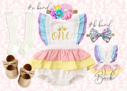 UNICORN PASTEL CROWN ROMPER