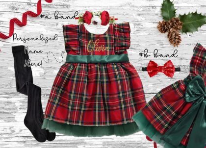 TARTAN PLAID RED TUTU DRESS