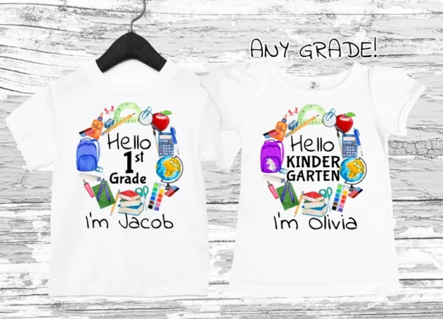 Back to School shirts , Kindergarten shirts, PRE-K shirts, 1st grade shirts, 2nd grade shirts, 3rd grade shirts, 4th grade shirts