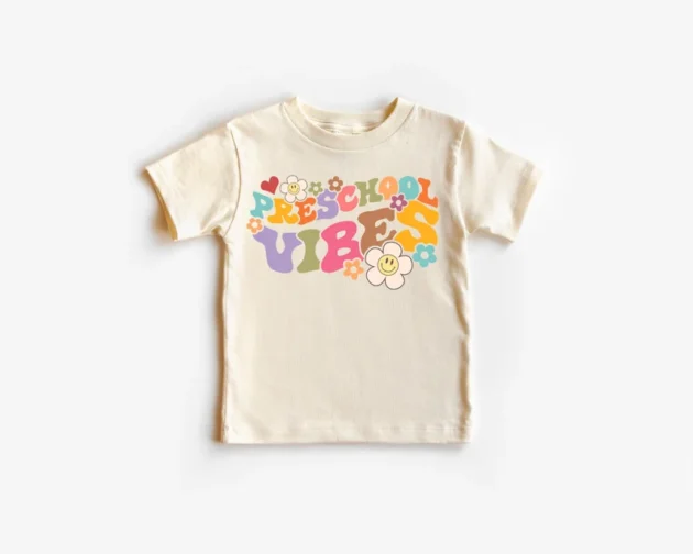 Retro Preschool vibes back to school, teacher shirt, prek vibes shirt, 1st day of school shirt first day of school retro back to school