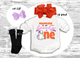 Spooky one baby Outfit, 1st birthday Halloween outfit girls , spooky one birthday party outfit, spooky one sweatsuit baby