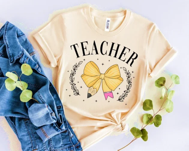 Retro Preschool back to school coquette bow teacher shirt prek coquette bow shirt 1st day of school shirt first day of school back to school