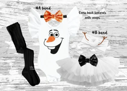 Snowman inspired girl Outfit, Snowman Outfit, Snowman Dress, Snowman Outfit, Snowman inspired costume, Snowman Halloween costume